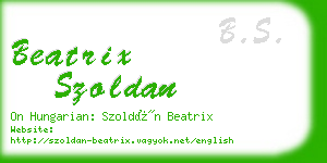 beatrix szoldan business card